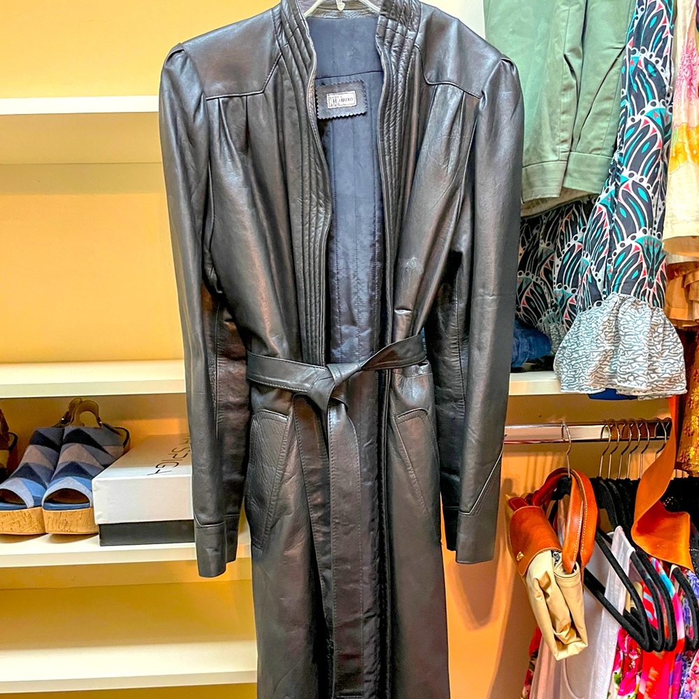 Vintage Long Leather Herrero Jacket
